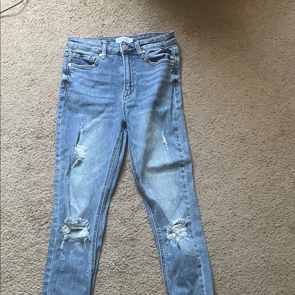 Windsor Light Blue Distressed Skinny Jeans